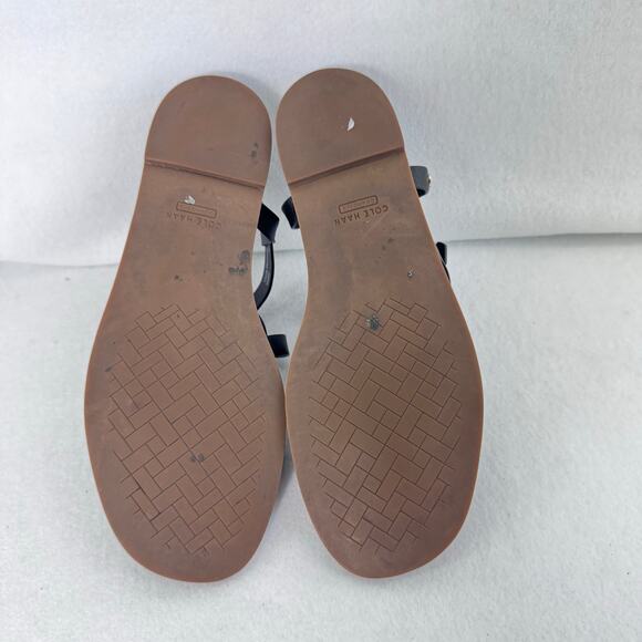 Cole Haan Black Leather Strappy Flat gladiator Sandals Women’s 10B - Picture 9 of 9
